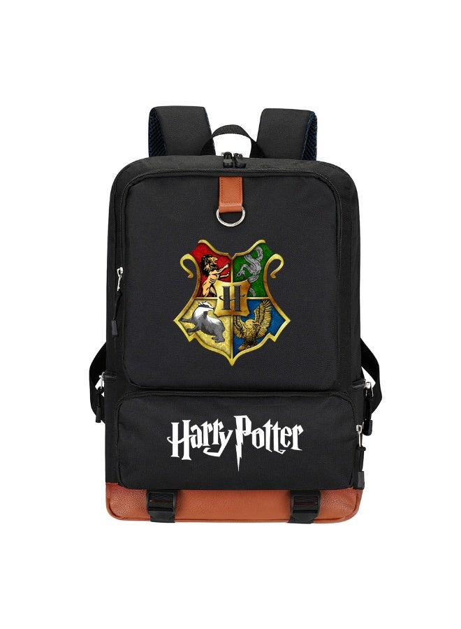 Harry Potter Print Student Backpack Adjustable Shoulder Straps Lightweight School Book Bag For Teens - Image 1