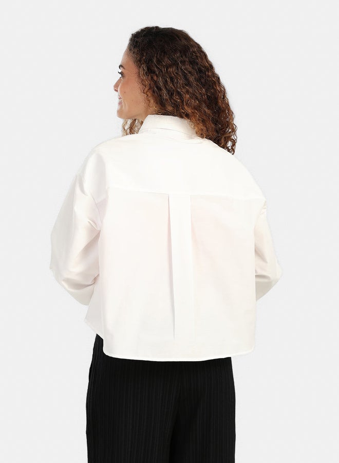 Carina Printed Cotton Blend Shirt - Image 4