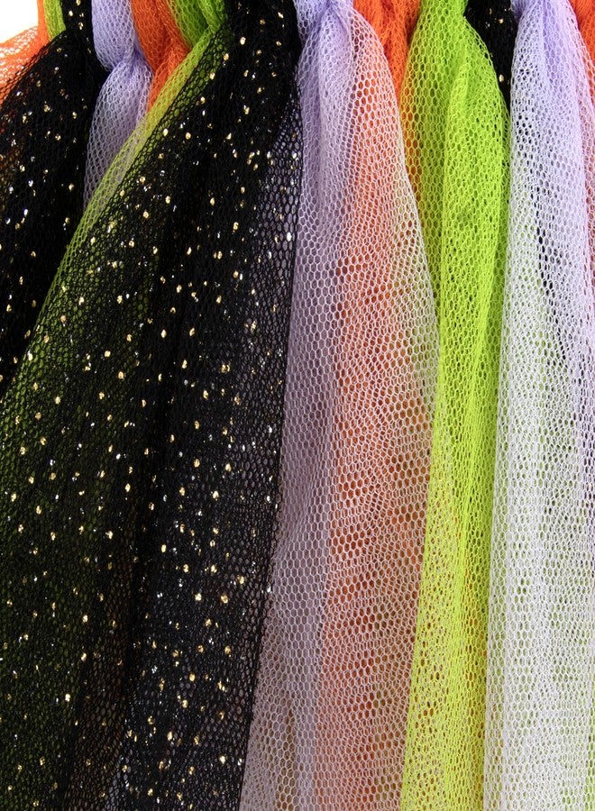 Baby Essentials Baby Girl Halloween Outfit 4-Piece Set - Bodysuit, Striped Pants, Tutu Skirt & Bow Headband - Infant First Halloween (6 months) - Image 5