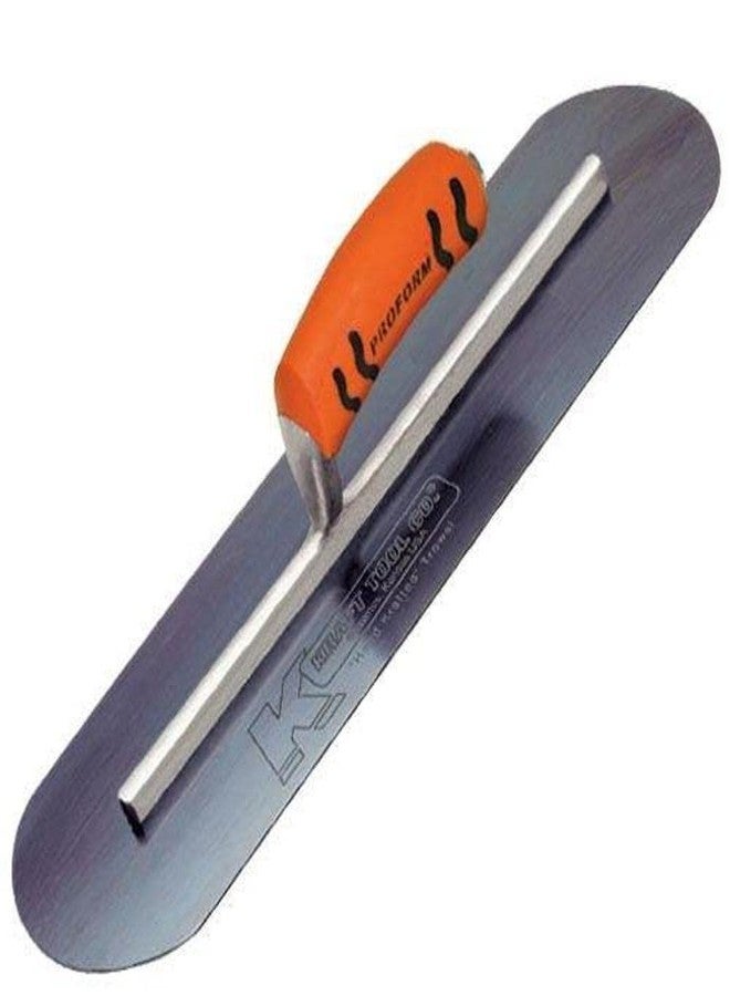 مجرفة حمام سباحة من الفولاذ الأزرق من كرافت تول CF745BPF بمقبض برو فورم على شكل حرف L، مقاس 24 × 4 بوصة