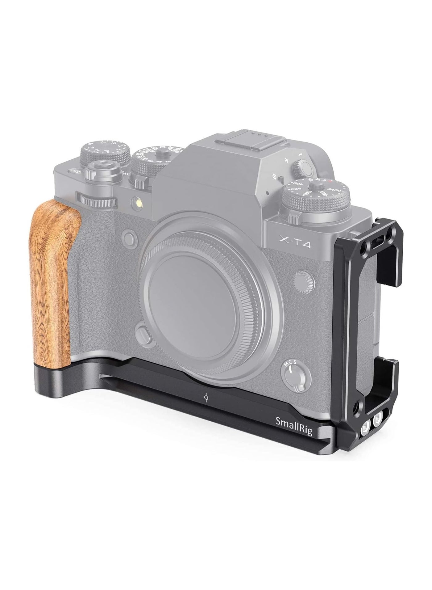 سمول ريج SMALLRIG Camera L Bracket Wooden Grip L Plate For Fujifilm x-t4 - LCF2811
