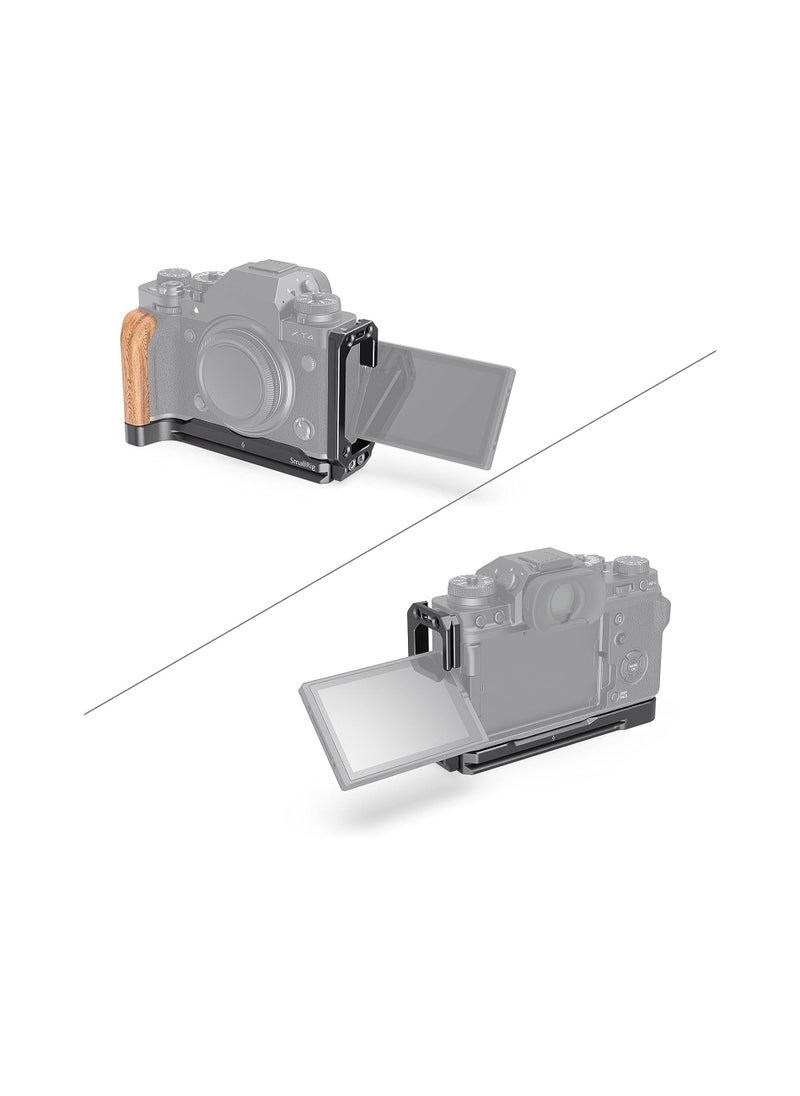 SMALLRIG SMALLRIG Camera L Bracket Wooden Grip L Plate for FUJIFILM X-T4 Cameras - LCF2811  - Image 4