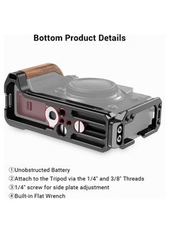 SMALLRIG SMALLRIG Camera L Bracket Wooden Grip L Plate for FUJIFILM X-T4 Cameras - LCF2811  - Image 3