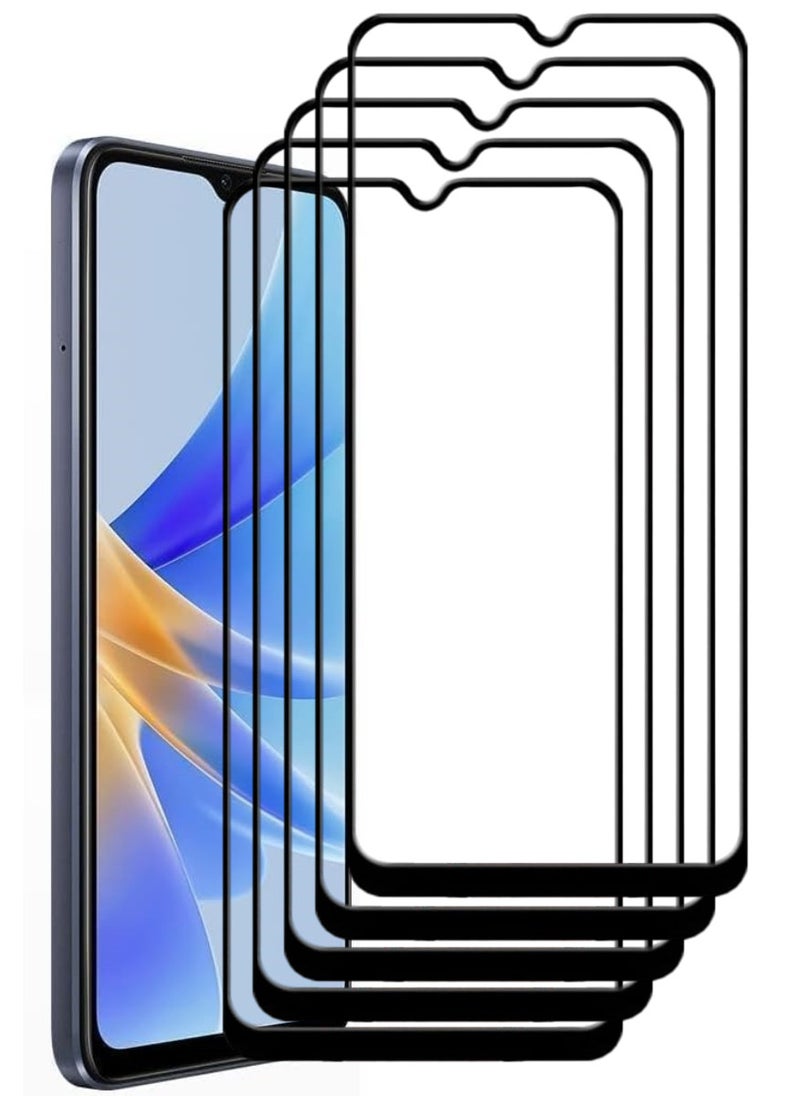 ACLIX 5 Pieces Antistatic ESD Dustproof Premium Quality High Definition Tempered Glass Screen Protector Designed For Oppo A17k - Image 1