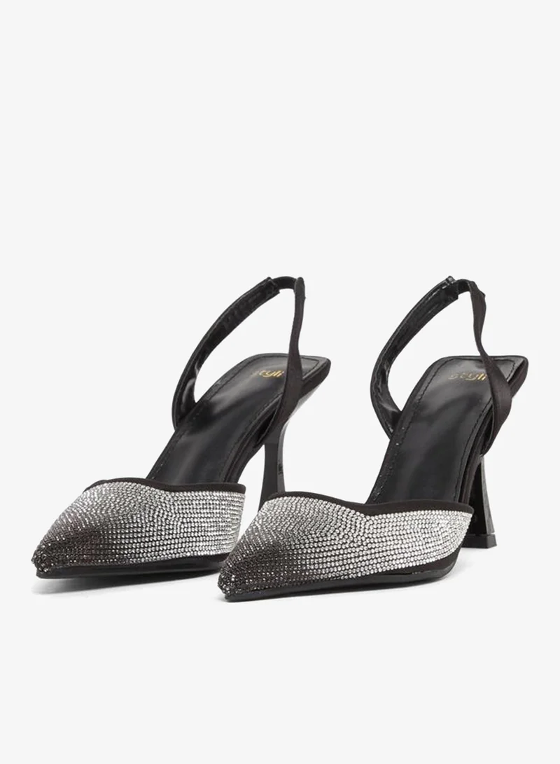 Styli  Styli Embellished Ankle Strap Stiletto Heel Shoes for Women | Best Price UAE