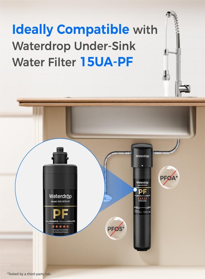 Waterdrop RF15-PF Replacement Filter Cartridge for 15UA-PF Under Sink Water Filter, Reduces 𝐏𝐅𝐀𝐒, 𝐏𝐅𝐎𝐀/𝐏𝐅𝐎𝐒, Chlorine, Bad Taste & Odor, 6 Months - Image 2