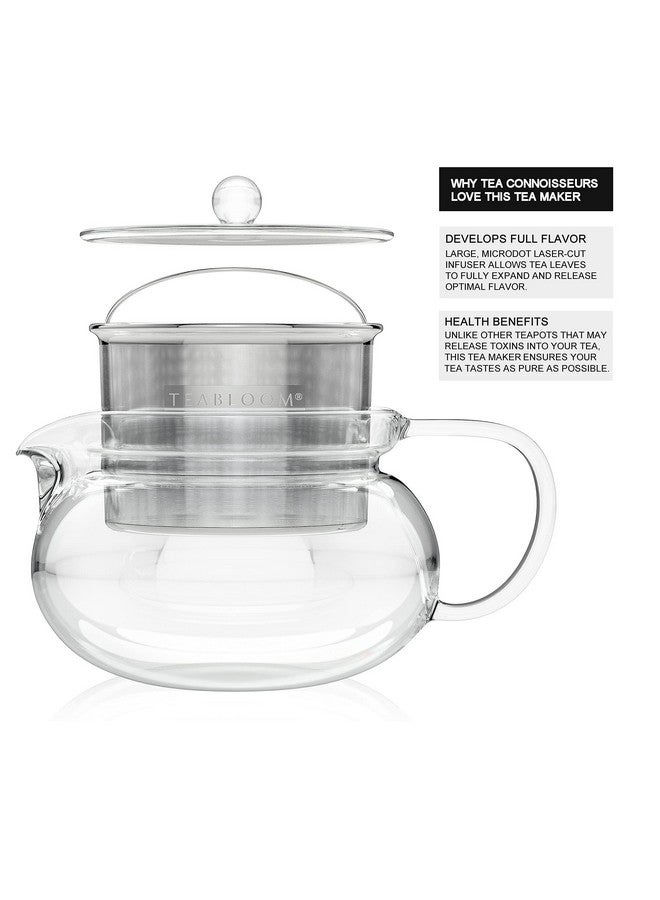 Teabloom Kyoto 2-in-1 Tea Kettle and Tea Maker - Glass Teapot with Removable Loose Tea Infuser - Tea Connoisseur's Choice - Image 5