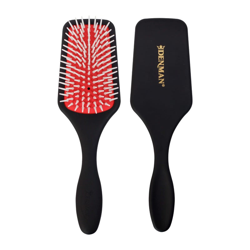 Denman Petite Detangler for Fast and Comfortable Detangling and Blow Drying D38  Combination of D3 Styling Pins  Paddle Brush Black