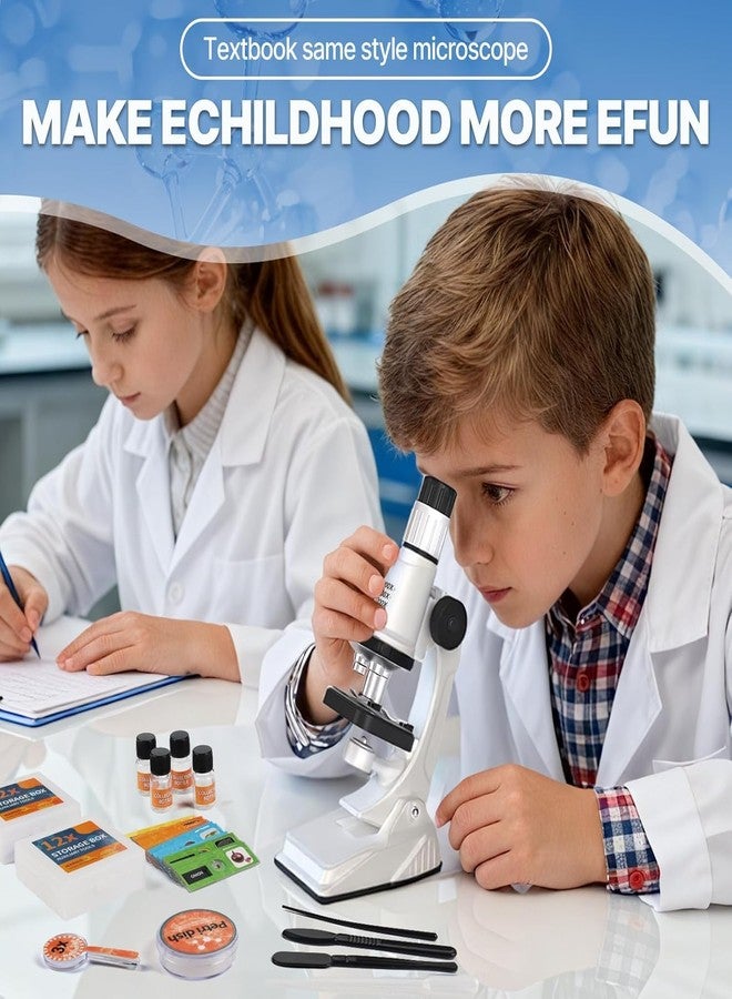 PN AVAN Kids Microscope Kit 1200X Zoom with 44PCS Slides Set | Educational Science Toy for Boys & Girls | Beginner Student Microscope with LED Light, Lab Accessories & Storage Case | STEM Learning Kit - Image 3