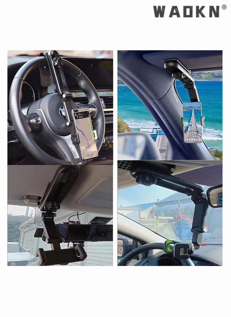 Car Phone Holder for Sun Visor, 1080° Rotatable Sun Visor Car Phone Mount Foldable Dashboard Phone Holder for Car, Universal Adjustable Spring Clip Car Cell Phone Stand for All Phone - pzsku/ZC6254D9C55D02732DD5FZ/45/_/1736216391/1164cd9c-2550-4095-bc9b-06c3defa7d24