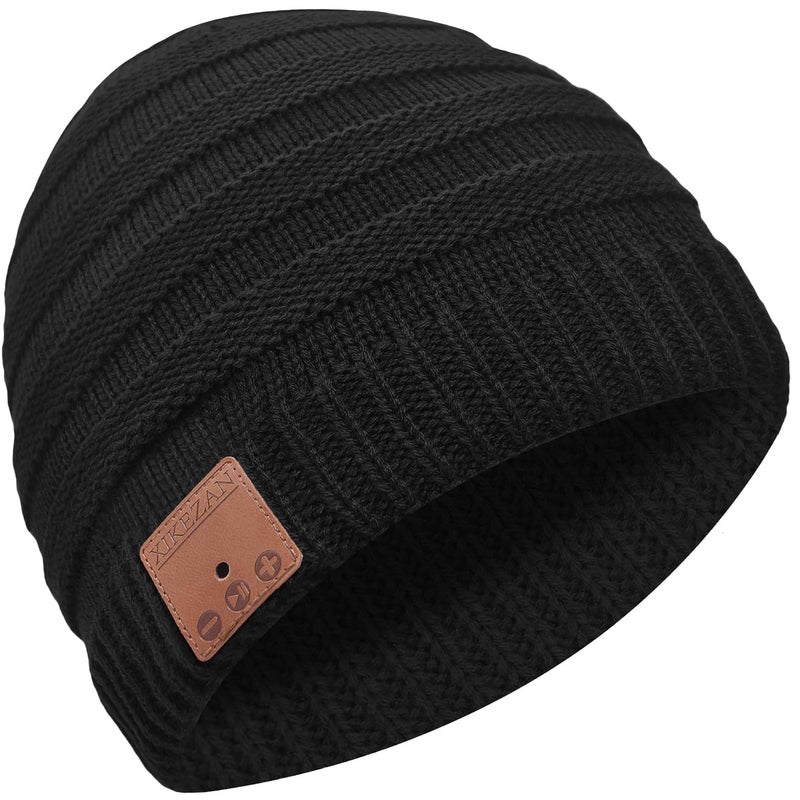 XIKEZAN Bluetooth Hat Beanie,Novelty Headwear Christmas Stocking Stuffers Gifts for Men Women Him Her Teen Boy Teen Girl Teenage Black - Image 1