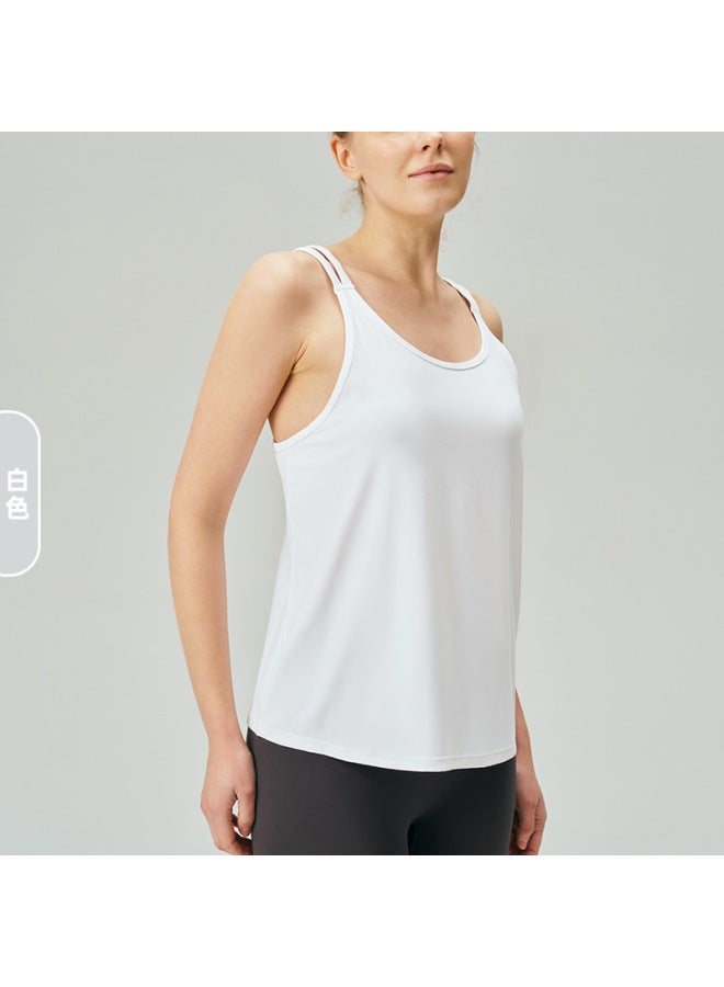 Spring And Summer Women's Camisole Vest, Thin And Loose-fitting, Suitable For Wearing As Pajamas Or Outerwear, With A Beautiful Back Design, Ideal As A Yoga Top