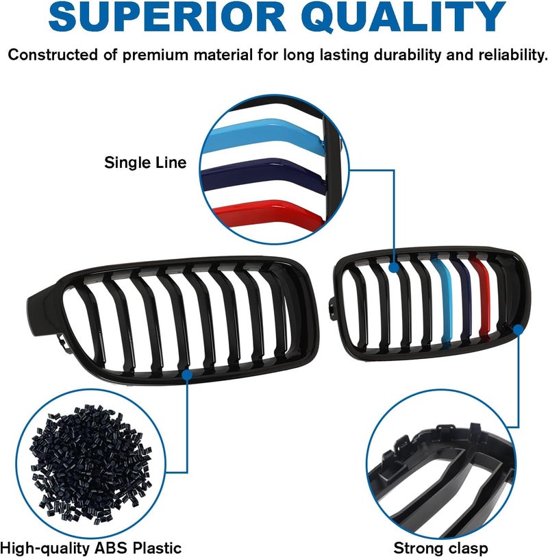 BILLDIO F30 Front Kidney Grill Color Grille for 2012-2018 BMW 3 Series F30 F31 - Image 3