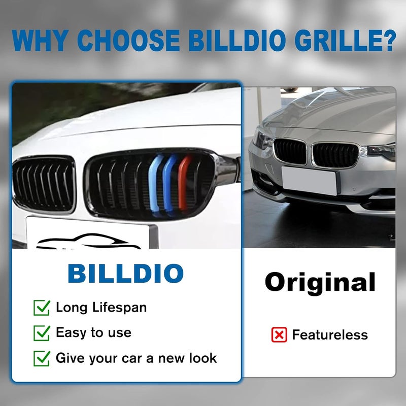 BILLDIO F30 Front Kidney Grill Color Grille for 2012-2018 BMW 3 Series F30 F31 - Image 5