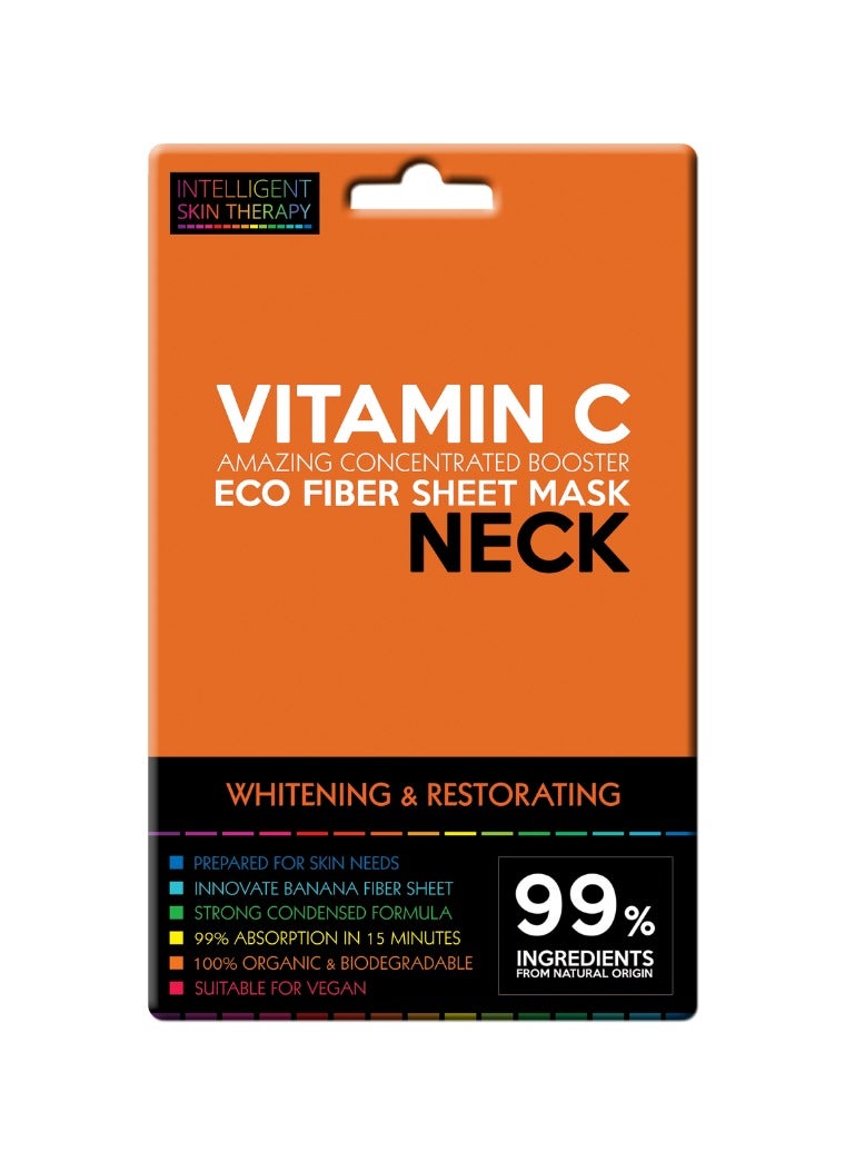 BeautyFace Whitening & Restorating Eco Fiber Booster Neck Mask Active Vitamin C