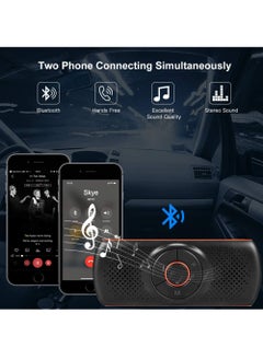 KASTWAVE Bluetooth Handsfree Speakerphone for Cell Phone, Wireless Car Kit Music Player Adapter with Back-Clip Portable Bluetooth Speaker for Home Sport Outdoor, Work with Siri Google Assistant TF Card  - Image 5