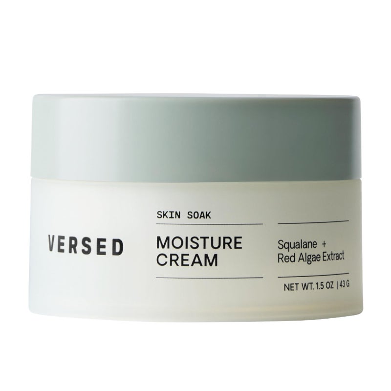 Versed Skin Soak Rich Moisture Face Cream - Daily Facial Moisturizer with Squalane Oil, Hyaluronic Acid, Vitamin E + Red Algae - Smooth, Non-Greasy Night Cream for Aging, Dry Skin - Vegan (1.5 oz) - Image 1