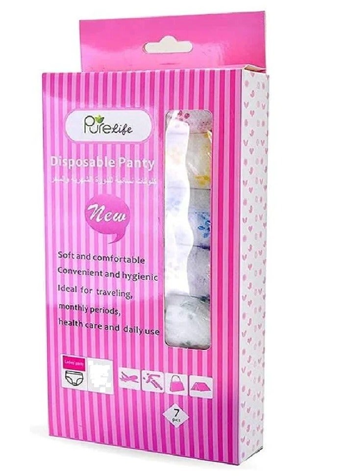 purelife Women's Panties For Menstruation Postpartum  One-Time Use 7 Pcs - Size L  - Image 1