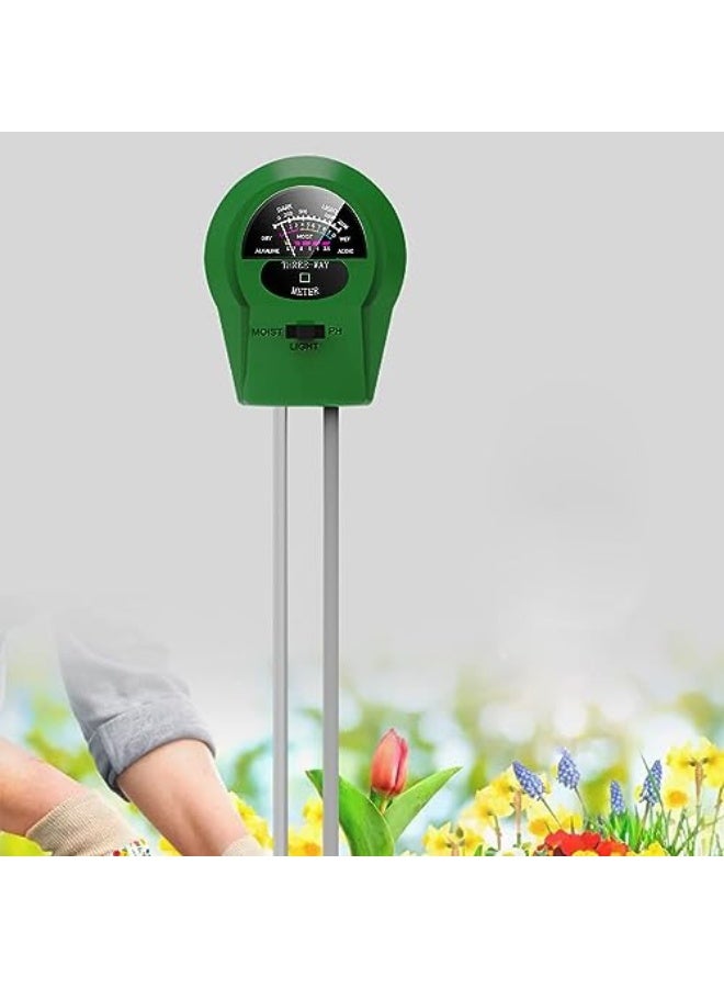 Generic Soil Moisture Meter, Soil pH Meter 3-in-1 Soil Tester, Moisture, Light, pH, Meter Tool for Garden, Farm, Plant, Outdoor, Indoor, Water Soil, Soil Hygrometer Sensor for Gardening, Test for Garden  - Image 1