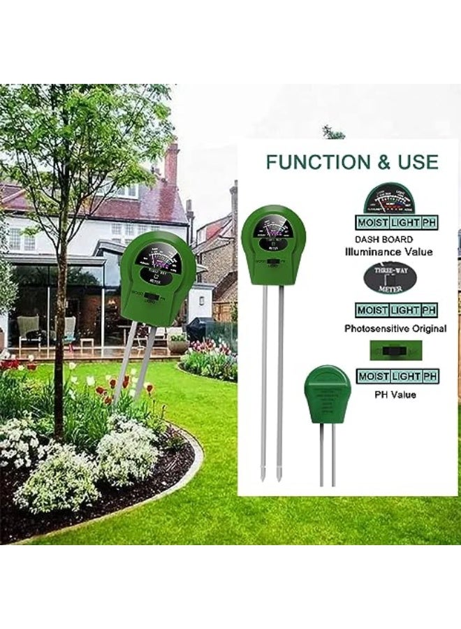 Generic Soil Moisture Meter, Soil pH Meter 3-in-1 Soil Tester, Moisture, Light, pH, Meter Tool for Garden, Farm, Plant, Outdoor, Indoor, Water Soil, Soil Hygrometer Sensor for Gardening, Test for Garden  - Image 3