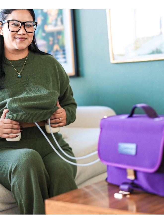 Sarah Wells Sarah Wells "Maddy Caddy Breast Pump Bag - Stroller Caddy - Insulated Neoprene - Luggage Sleeve - Adjustable Pockets - Crossbody (Purple)  - Image 4