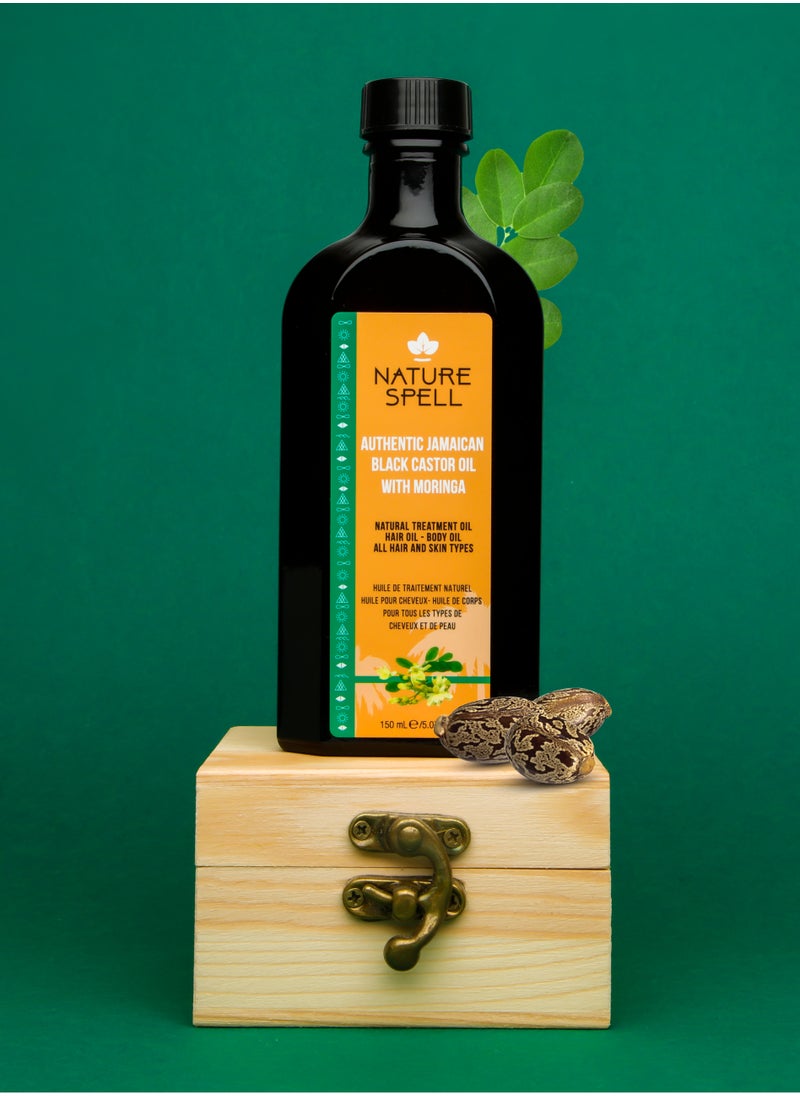 Nature Spell Castor and Moringa Oil for Hair and Body 150ml  - Image 3