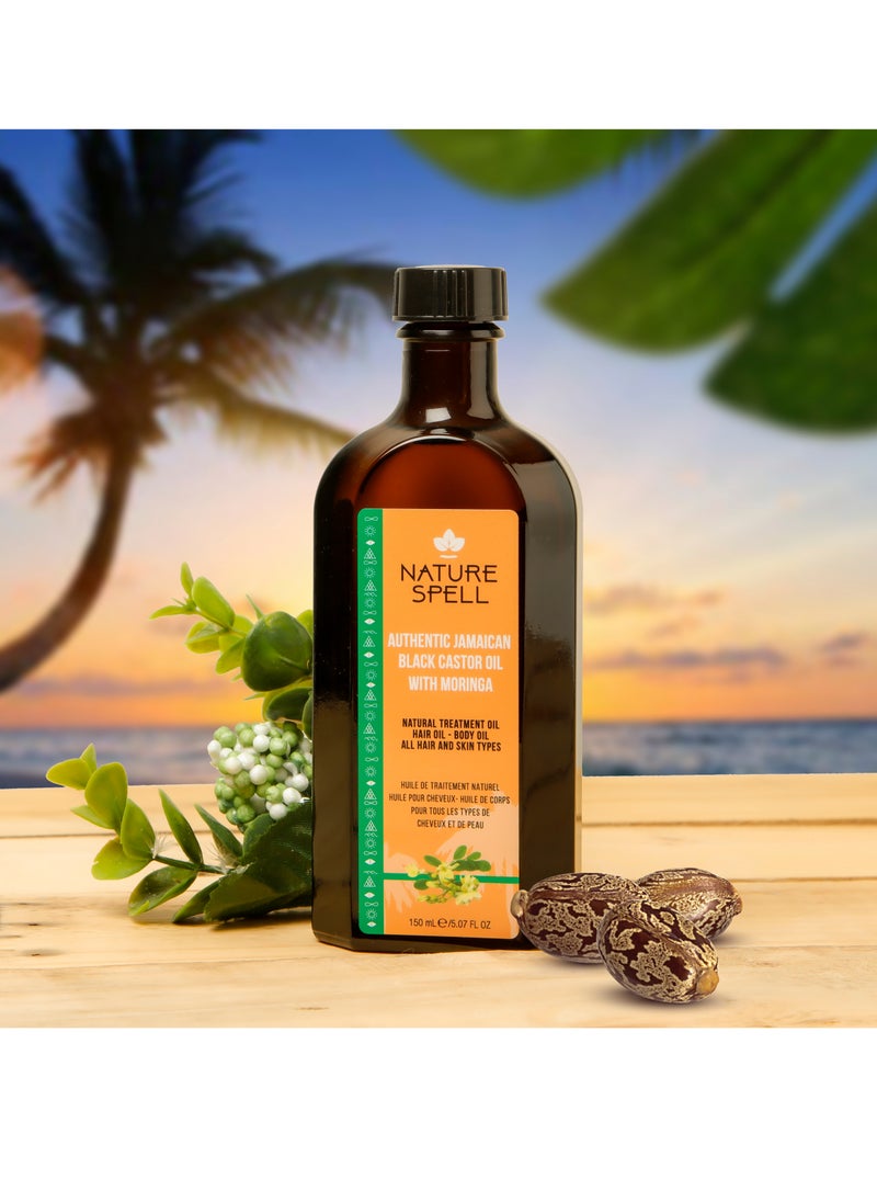 Nature Spell Castor and Moringa Oil for Hair and Body 150ml  - Image 2