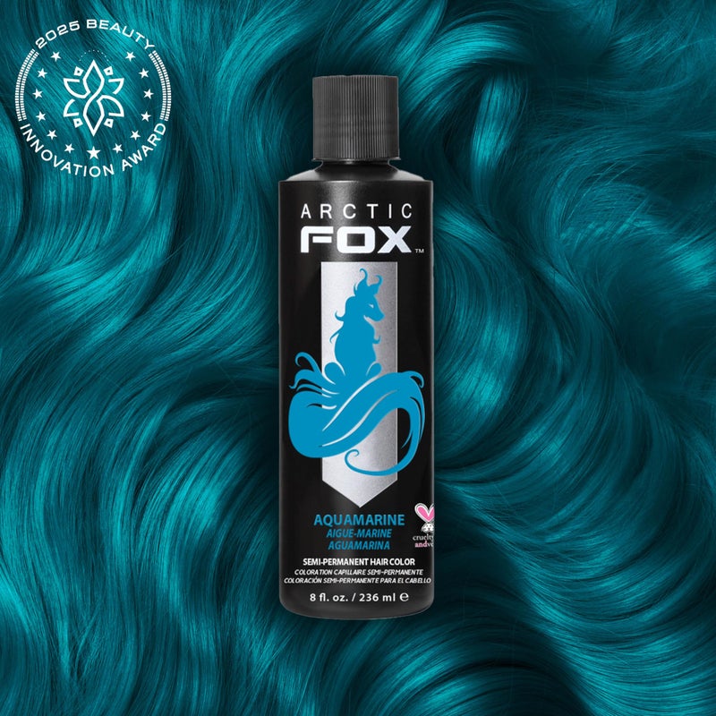 ARCTIC FOX Vegan and Cruelty-Free Semi-Permanent Hair Color Dye (8 Fl Oz, AQUAMARINE) - Image 2