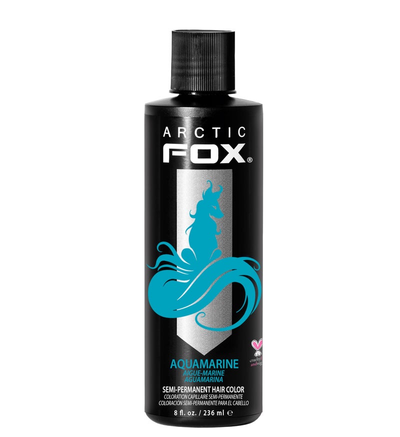 ARCTIC FOX Vegan and Cruelty-Free Semi-Permanent Hair Color Dye (8 Fl Oz, AQUAMARINE) - Image 1