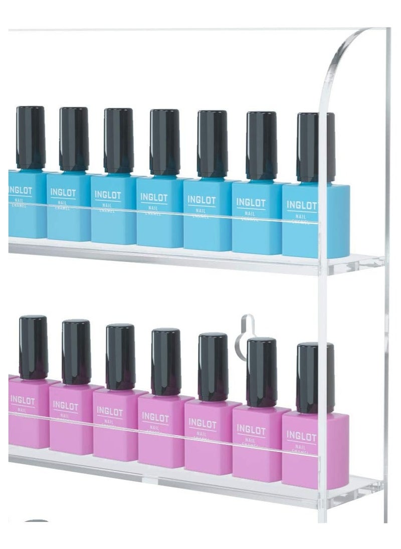 TPGP Acrylic Wall Mounted Nail Polish Display Stand | Display Rack | Nail Polish Organizer Storage for Wall Mounted Storage Shelves Holder - 6 Tier  - Image 2