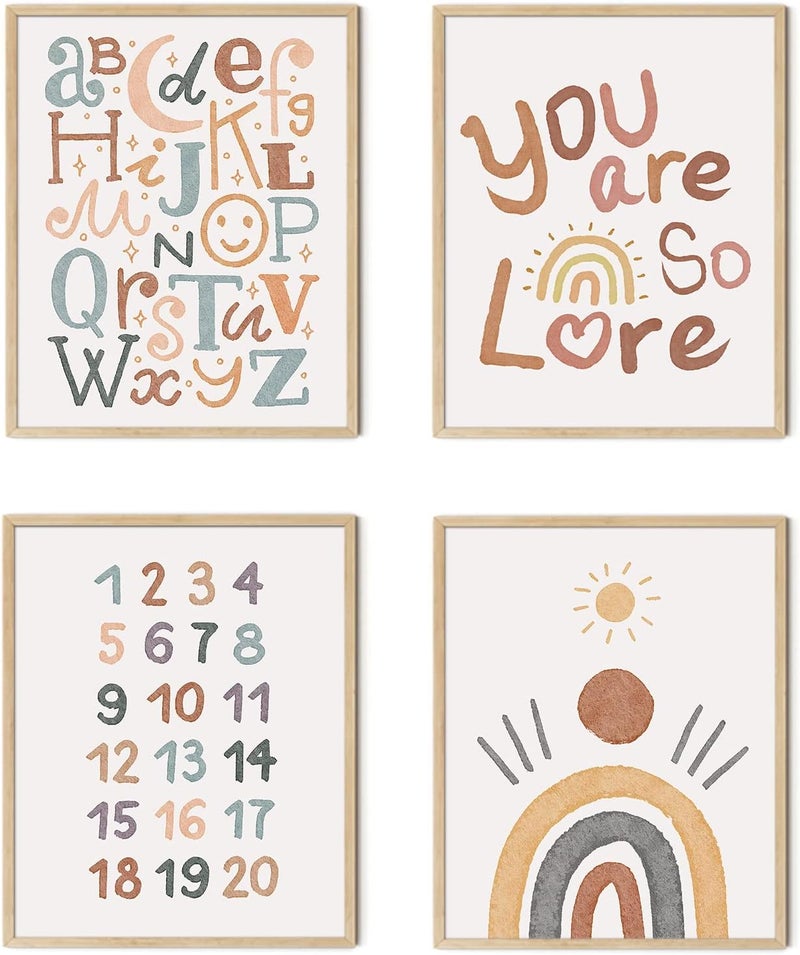 LIYAOLI Boho Nursery Decor You Are My Sunshine Unframed Art Prints Decor 8 x10 inch Set of 6 - Image 1