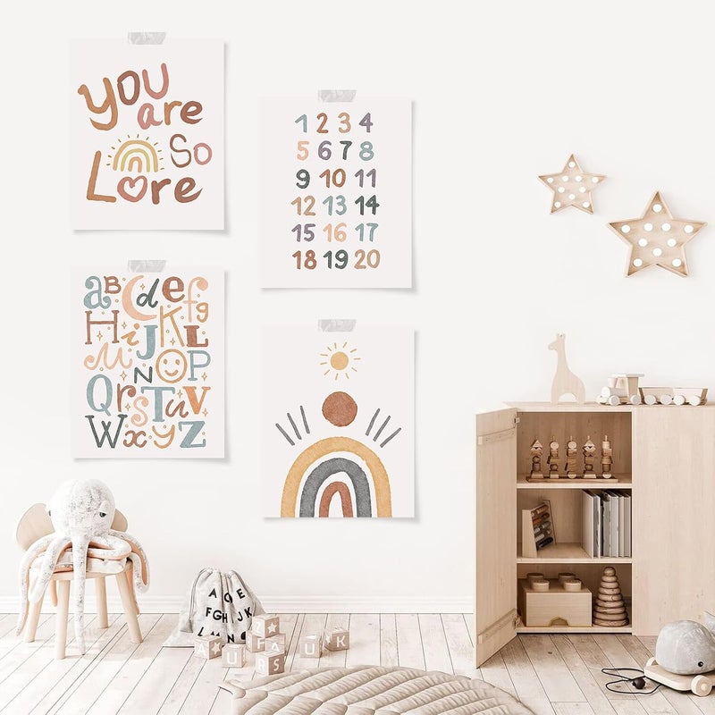 LIYAOLI Boho Nursery Decor You Are My Sunshine Unframed Art Prints Decor 8 x10 inch Set of 6 - Image 4