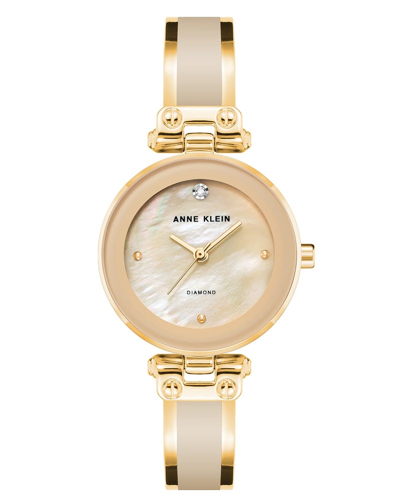 Anne Klein Women's AK/1980TMGB Analog Display Japanese Quartz Beige Watch - Image 1