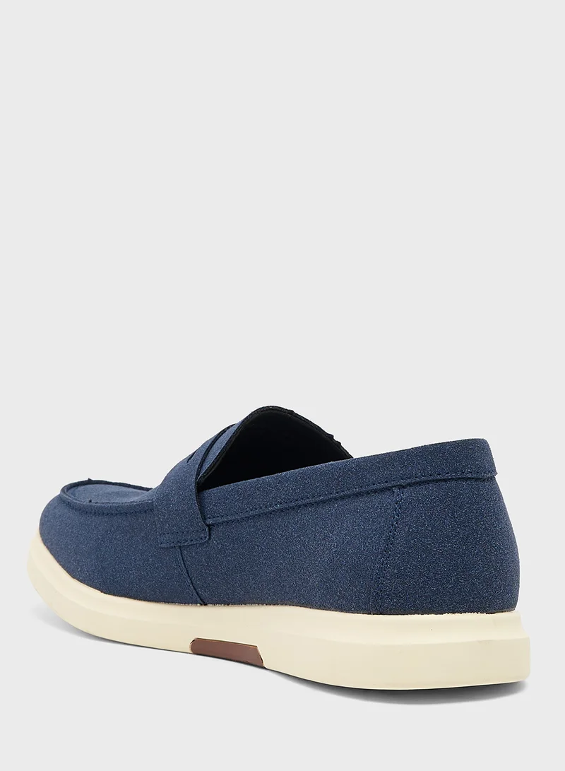 Robert Wood Smart Casual Suede Slip Ons