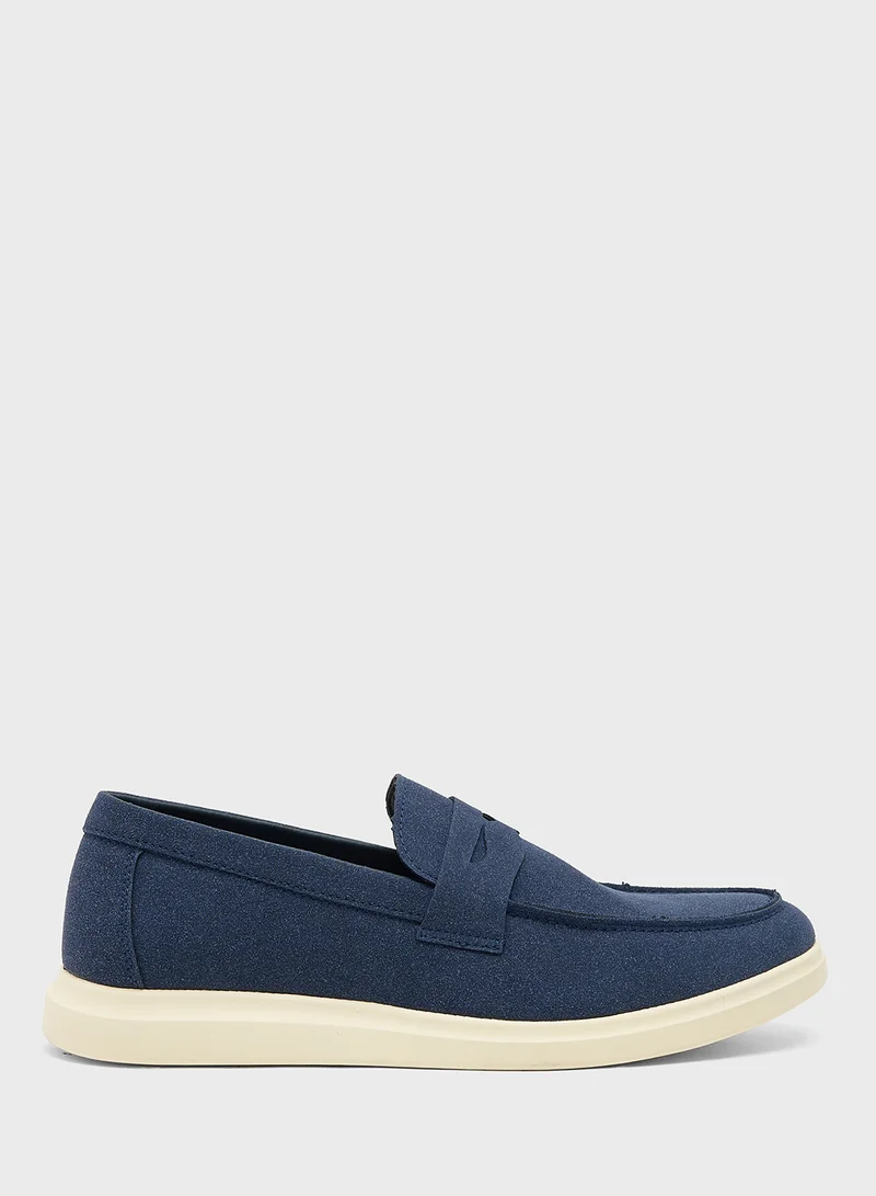 Robert Wood Smart Casual Suede Slip Ons