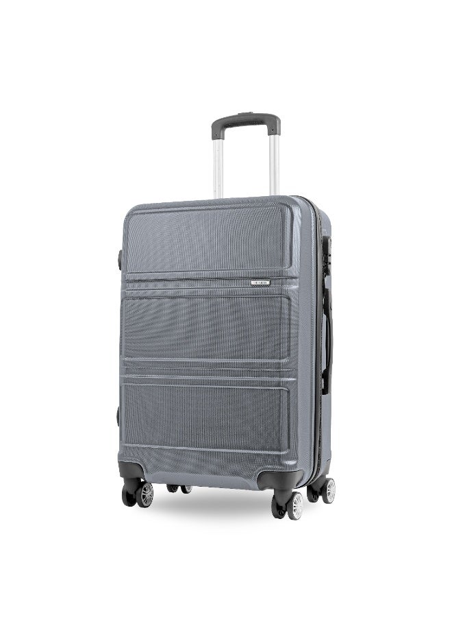 Reflection ABS Carry On Suitcase Airline Approved, Lightweight 24 Inch  Luggage- 360° Silent Wheels, ABS Hard Luggage Trolley, Spinner Wheels, Travel Luggage  (24-Inch , D.Grey) - Image 1