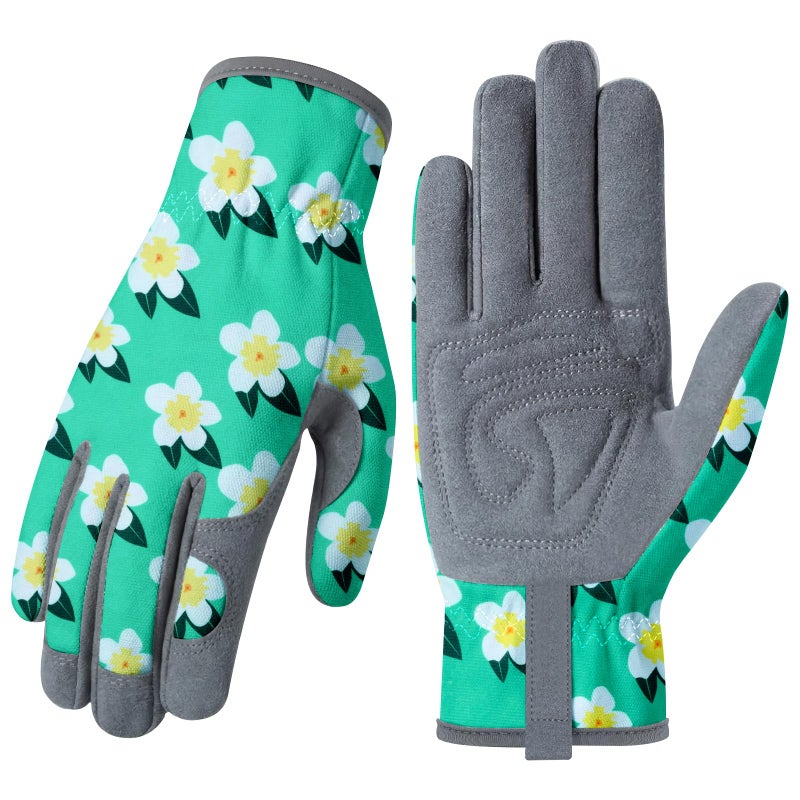 Baidast Gardening Gloves for Women, Breathable Leather Garden Gloves with Grip, Thorn Proof Working Gloves for Digging, Planting, Pruning - Image 1