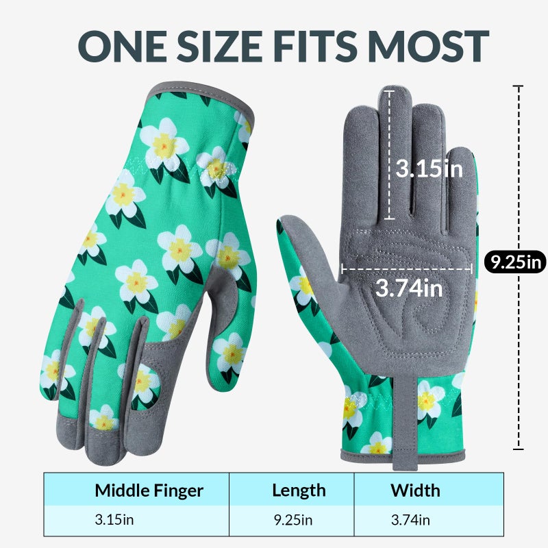Baidast Gardening Gloves for Women, Breathable Leather Garden Gloves with Grip, Thorn Proof Working Gloves for Digging, Planting, Pruning - Image 5