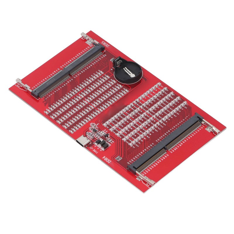 بطاقة اختبار ذاكرة الرام: متوافقة مع DDR4/DDR5، وضع تغذية مزدوج، اكتشاف الأخطاء مؤشرات LED - مادة اللوحة المطبوعة، لصيانة ذاكرة أجهزة سطح المكتب والخوادم والأجهزة المحمولة - Image 4