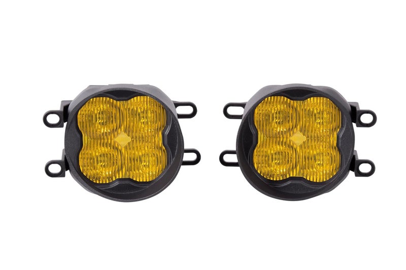 Diode Dynamics SS3 SAEDOT Type B Fog Light Kit compatible with Lexus Subaru Toyota Tacoma4RunnerRAV4 Yellow SAE Fog Pro with Backlight