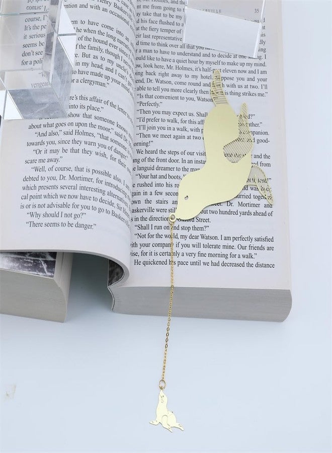 Fermus 6 Pack Metal Animal Bookmarks with Chain, Golden Hollow Bookmark for Book Lovers, Writers, Readers, Children, Teens, Men, Women, Adults - Image 2