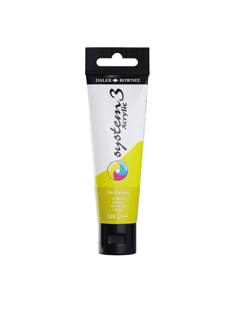Daler Rowney - System3 Acrylic Paint Tube 59ml Pale Olive Green - Image 1