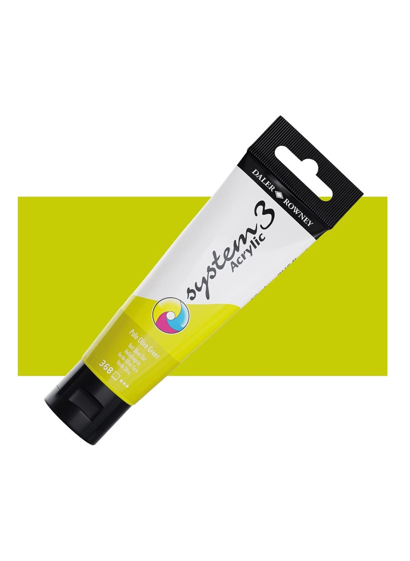 Daler Rowney - System3 Acrylic Paint Tube 59ml Pale Olive Green - Image 1