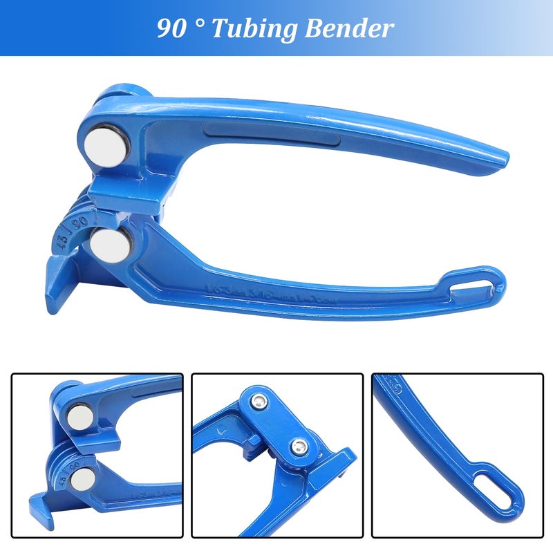 Tnisesm Mini 90 Degree Tubing Bender Tool Fits 1/8-Inch (3mm), 3/16-Inch (4mm), and 1/4-Inch (6mm) Diameter Tubing for Tight Spaces - Image 3