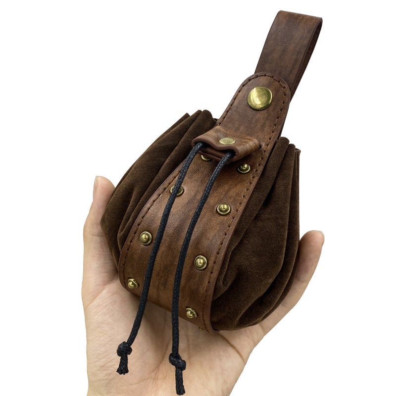 Multi-Platform -Selling Viking Style Medieval Nail Bag With Belt Coin Purse Retro Waist Bag - Image 4