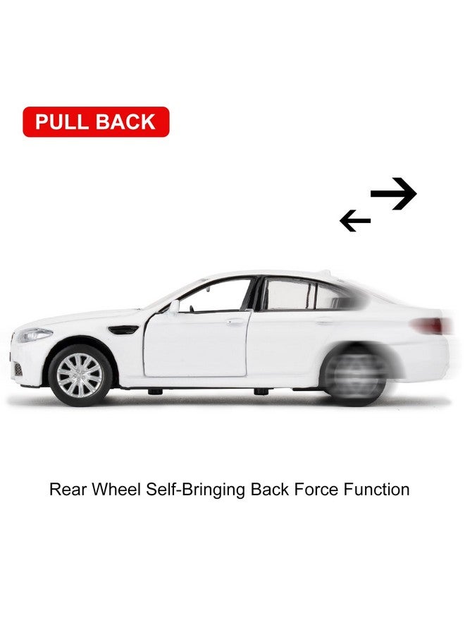 RMZ City Die-Casting Alloy Toy Car, 1/36 Scale BMW M5 Model Car, Toy Car with Pull Back Function, Suitable for Collecting Decorative Model Toys, Car Gift for Boys and Girls (White) - Image 3