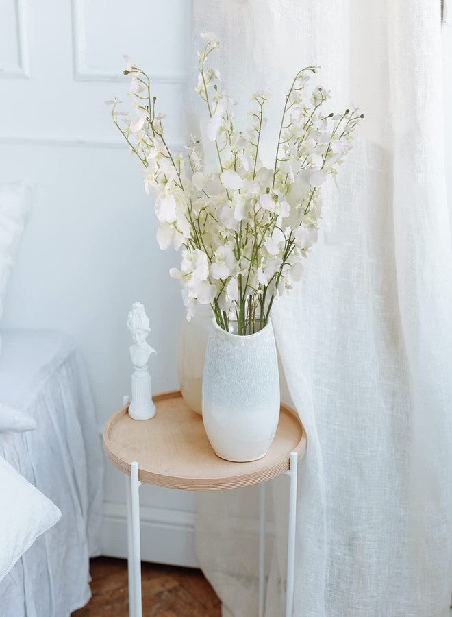 IPOPU Artificial Orchids Silk Flowers,10 PCS (Each 37'') White Orchids Artificial Flowers Fake Orchid Long Stem Artificial Flowers Fake Silk Flowers for Indoor Outdoor Wedding Home Office Decoration(White) - Image 2