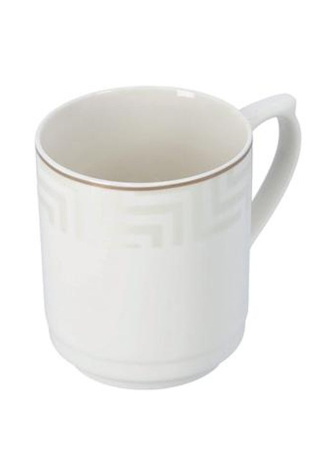 Royalford Bone Wave Coffee Mug 325ml White/Gold Outline - Image 5