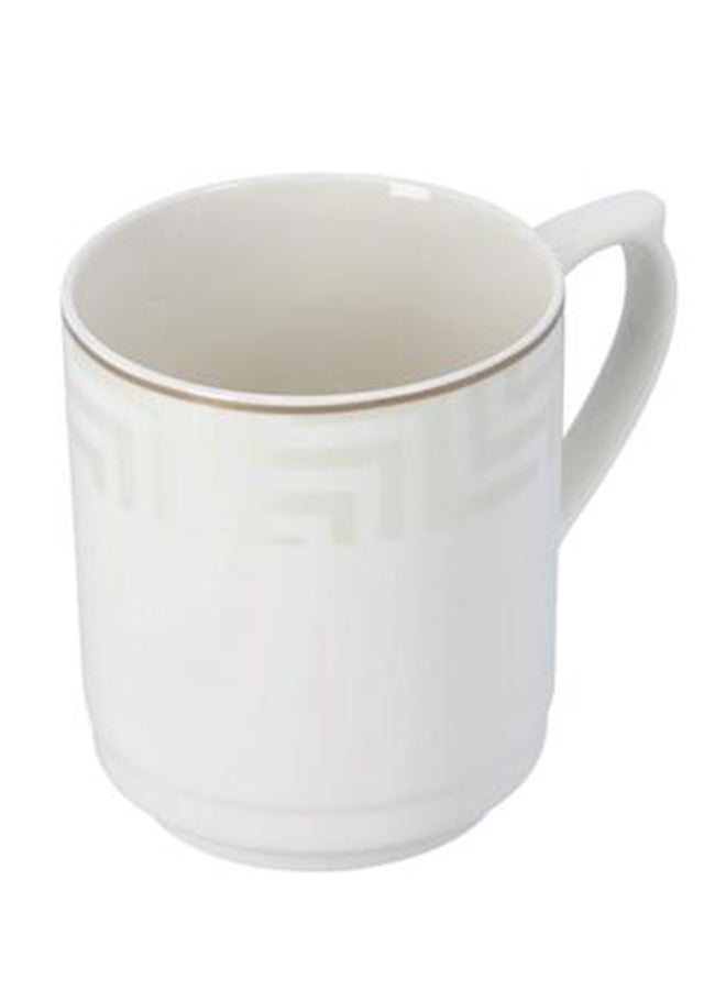Royalford Bone Wave Coffee Mug 325ml White/Gold Outline - Image 4