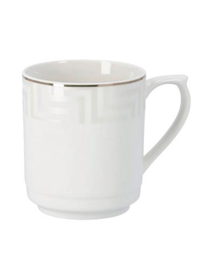 Royalford Bone Wave Coffee Mug 325ml White/Gold Outline - Image 2